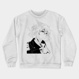 Blue Eyed Postman monochrome lines Crewneck Sweatshirt